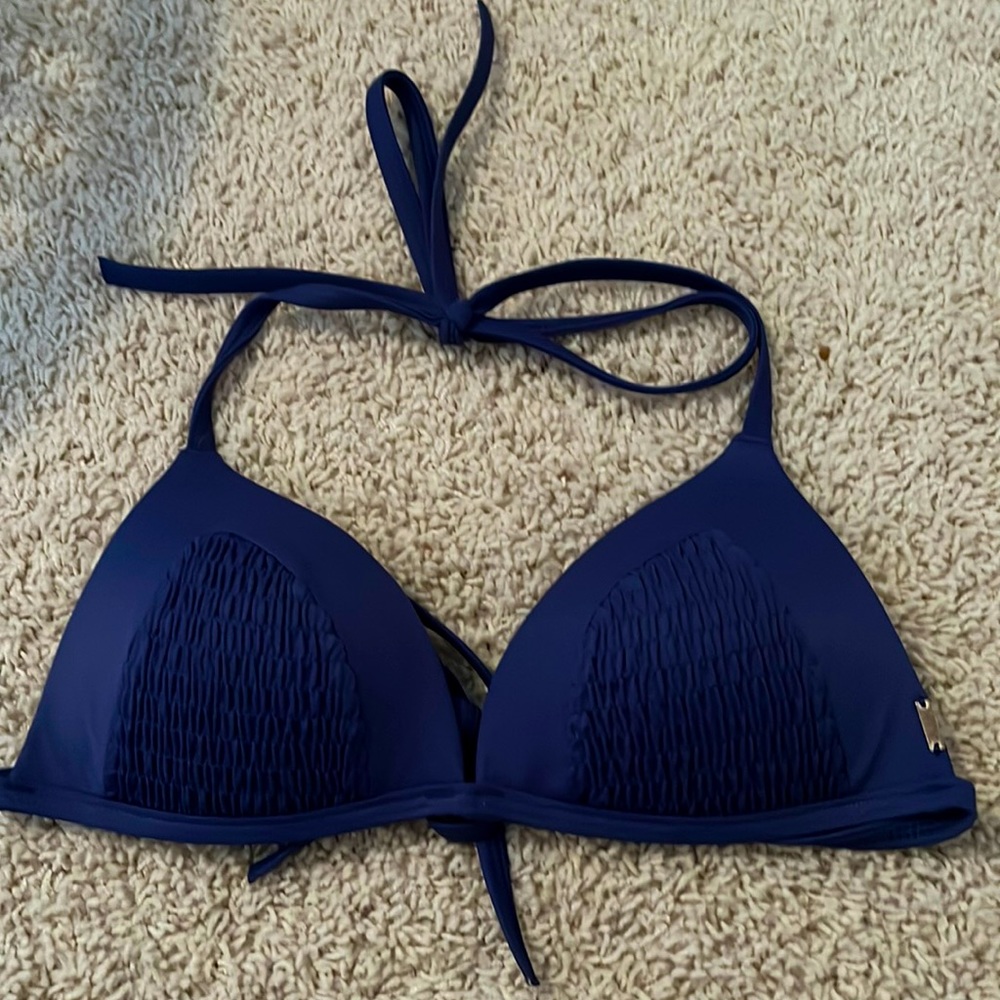 Navy blue PINK padded bikini. Womens size small